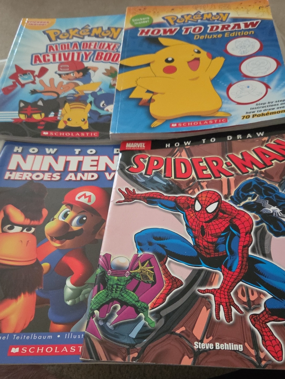 Scholastic (3) How to Draw and 1 Pokémon Activity Book